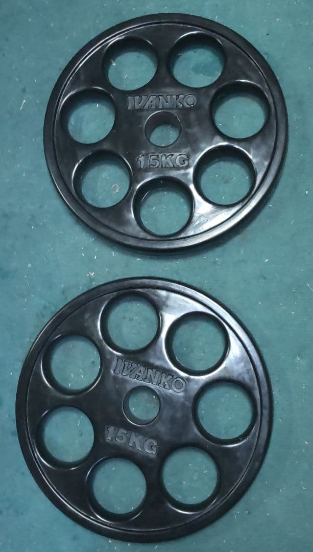 美品 オリンピック プレート IVANKO 15kgプレート1枚①