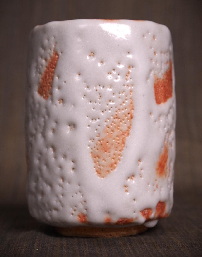 未使用★小林武春★志野湯のみ★共箱・栞