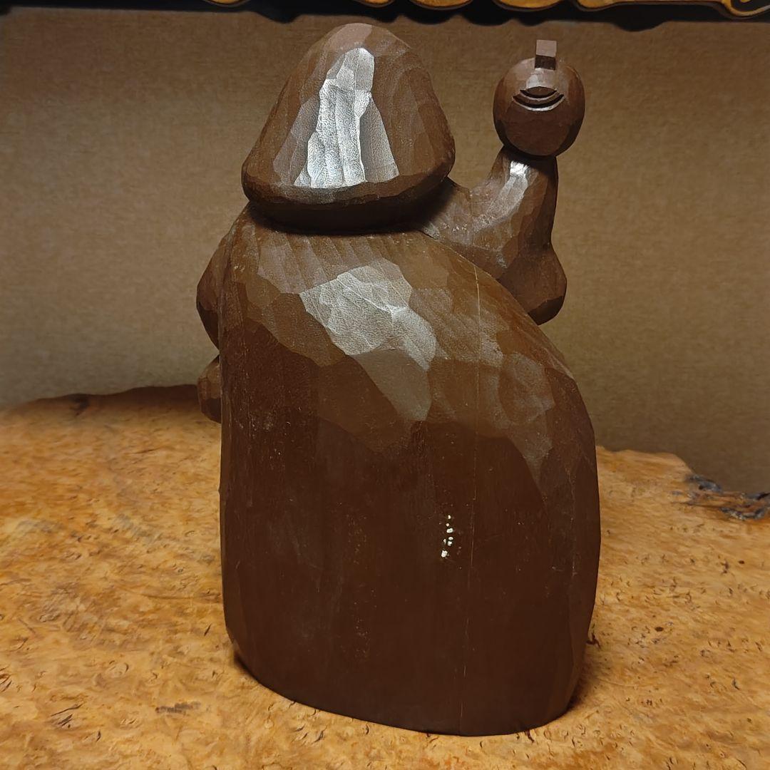 希少時代木彫　クスノキ一刀彫大黒天像36cm 香木骨董縁起飾品美術品骨董品茶道具