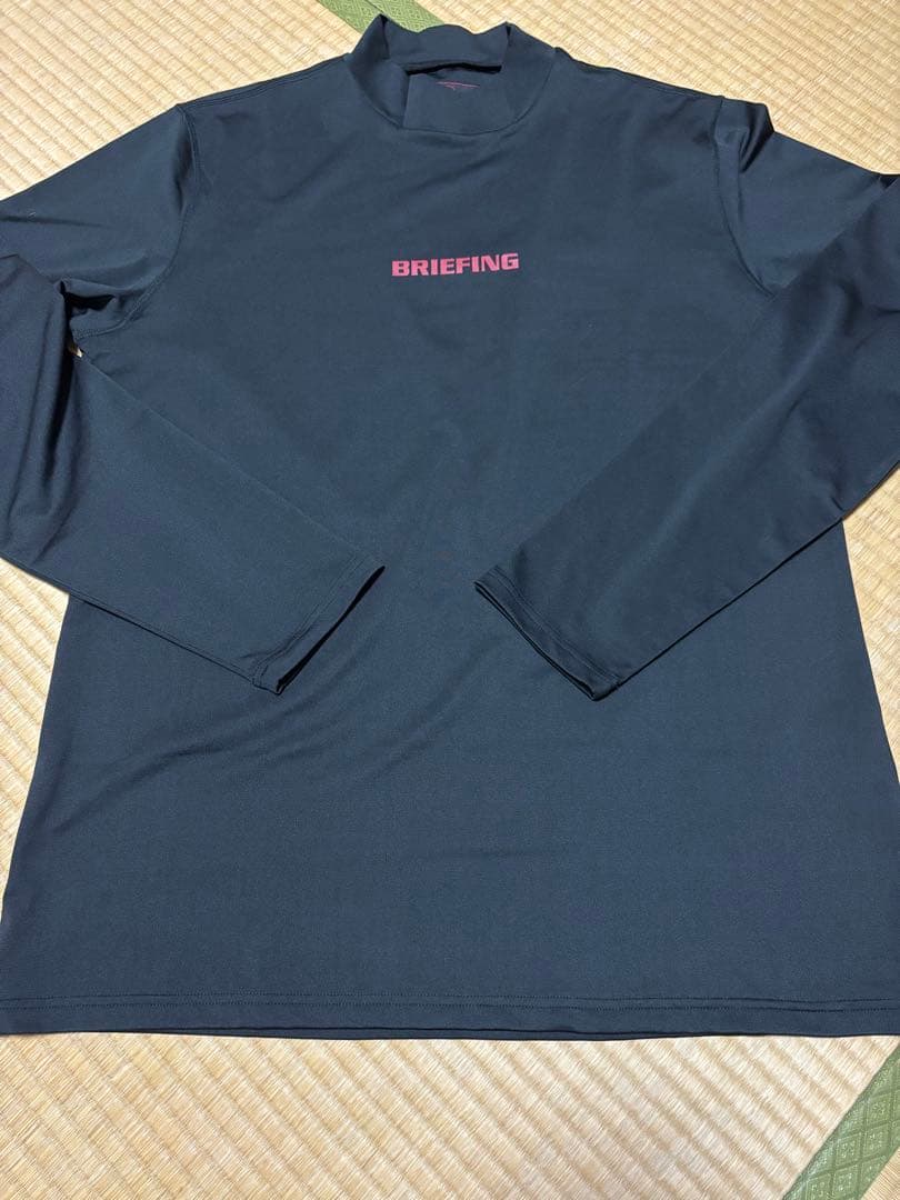 ブリーフィング　モックネック　ブラック　黒　長袖シャツ XL