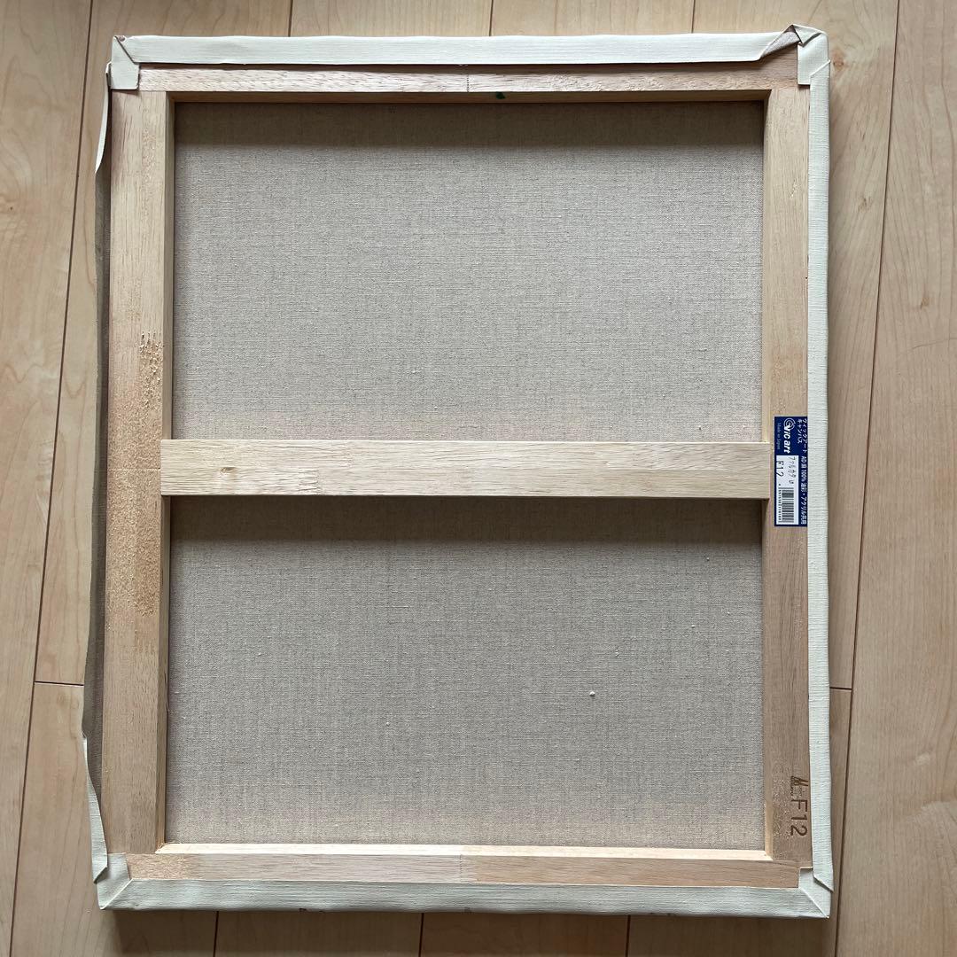 風景 油彩画 木製フレーム付き