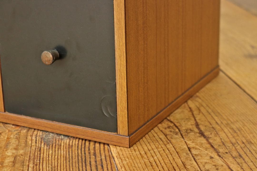 ヴィンテージ モダン 卓上 ドロワー 小物入れ 収納 ４杯 木製 メラミン化粧板