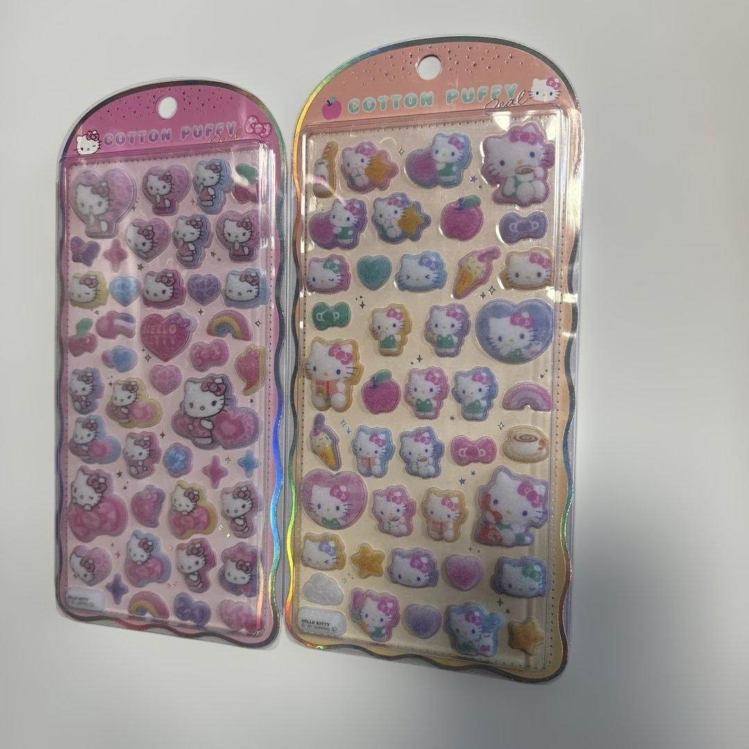 17枚　サンリオ　キティ　コットンパフィー　ウォーター　タイル　ドロップなど
