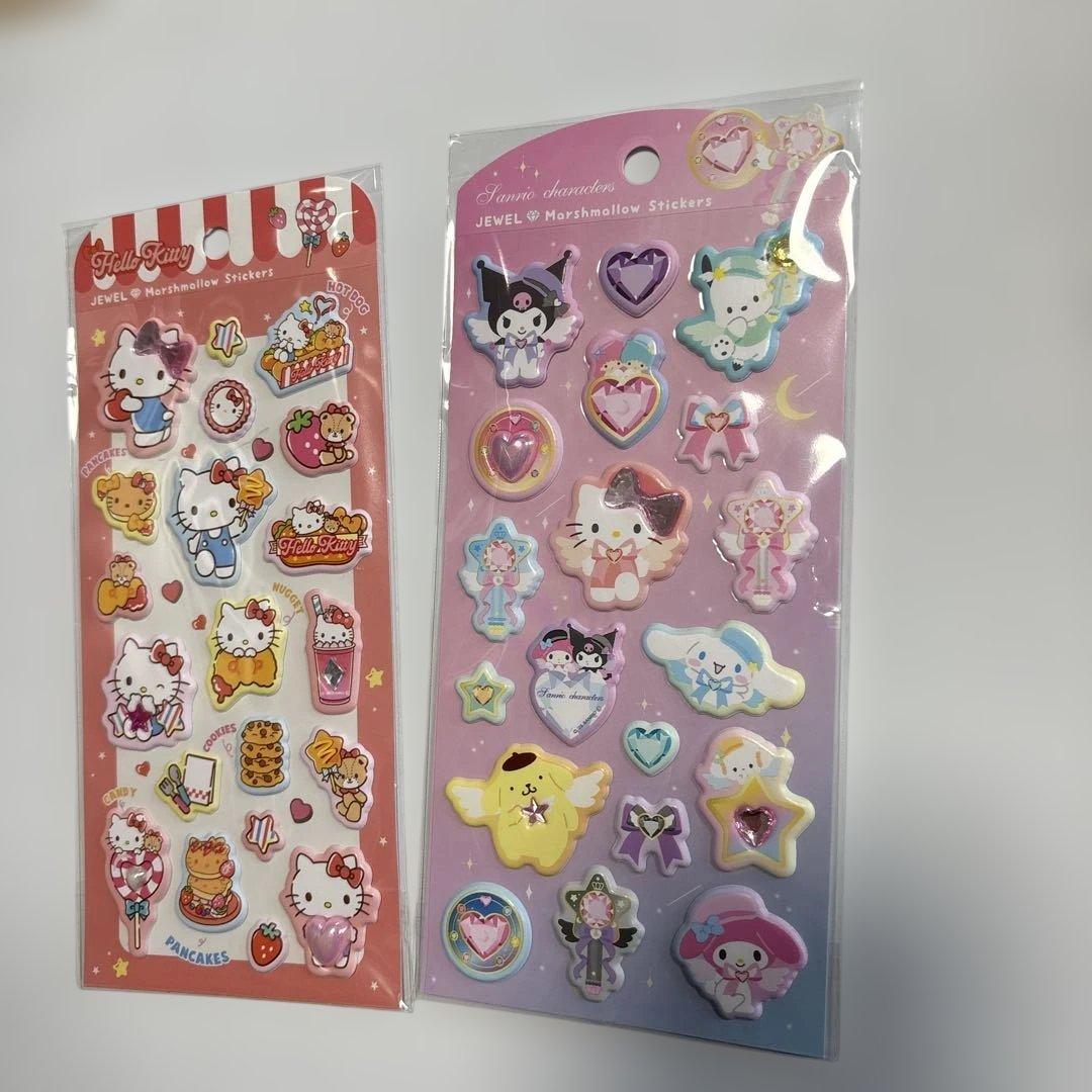 17枚　サンリオ　キティ　コットンパフィー　ウォーター　タイル　ドロップなど