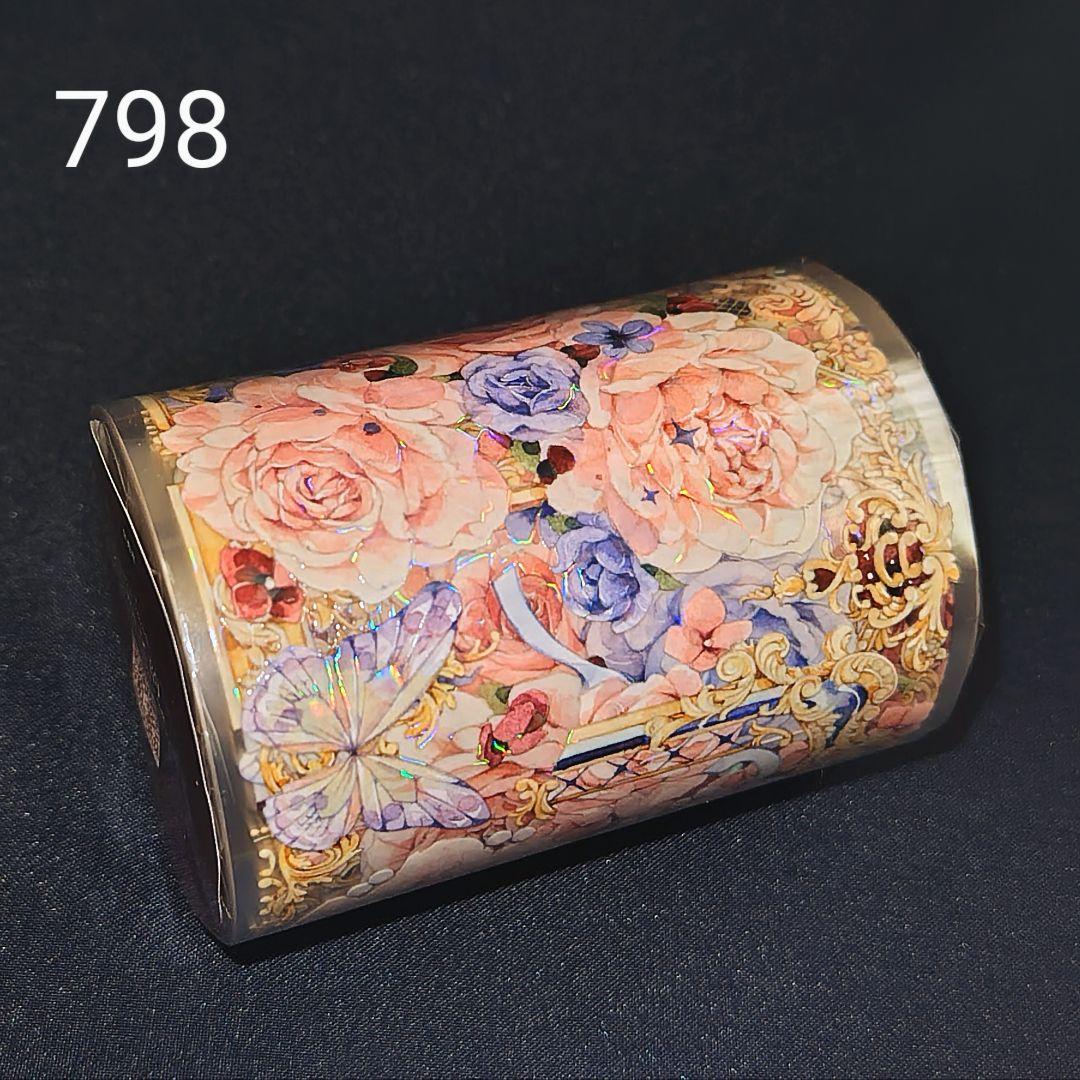 巻売 798★ 海外 マスキングテープ マステ PET 装飾 花 蝶 贝壳光