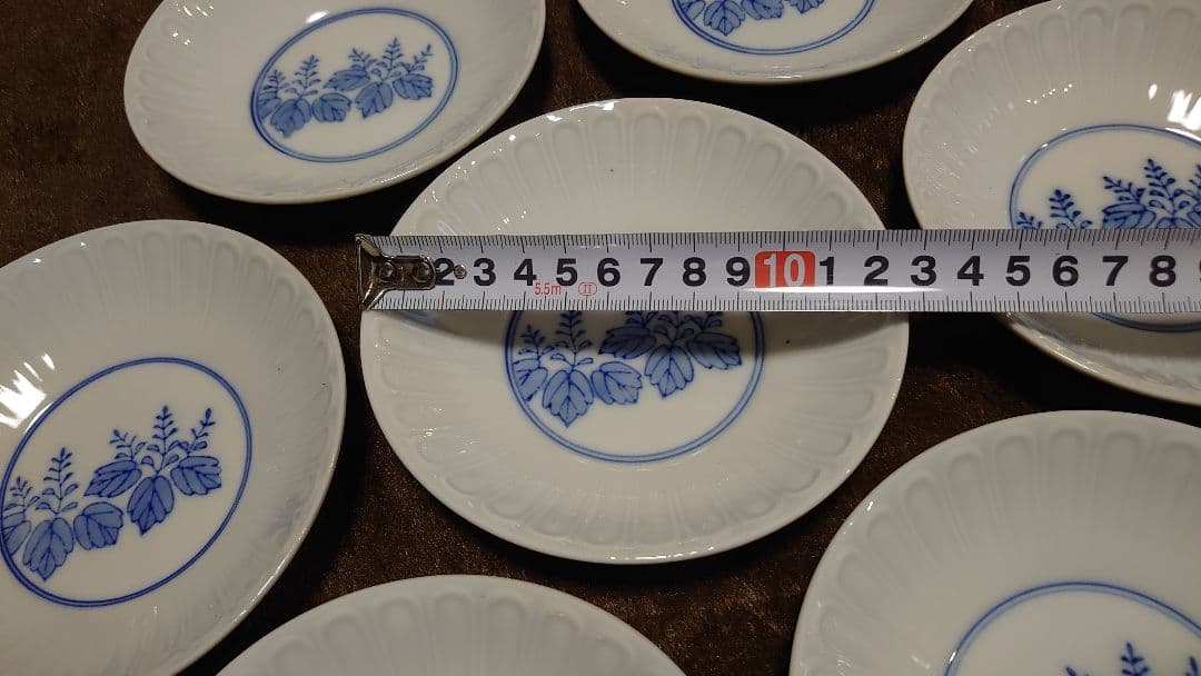 古伊万里　伊万里　染付　豆皿　菓子皿　桐紋　蔵出し　１０客