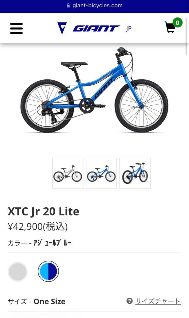 XTC JR 20 LITE giant ジャイアント キッズ 自転車 ブルー