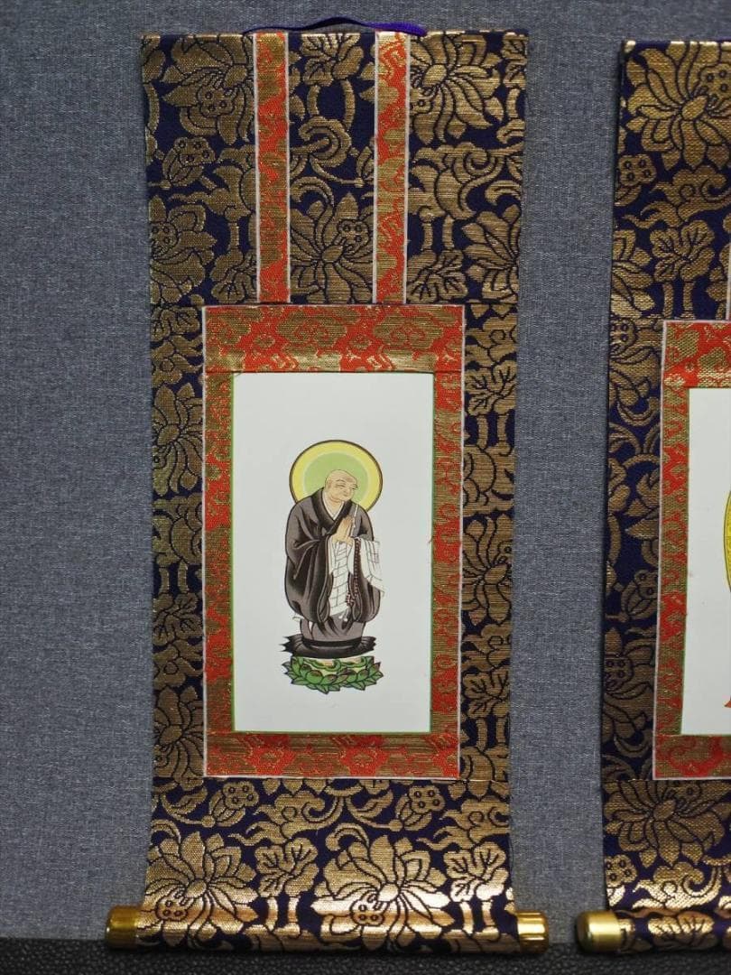 限定値下　未使用長期保管品　掛軸セット　浄土宗　舟立弥陀　善導・法然　629