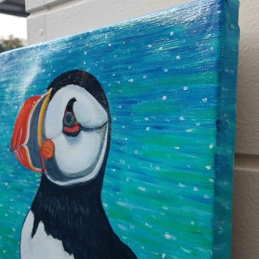 油絵　専用　お困り顔のいやし鳥パフィン