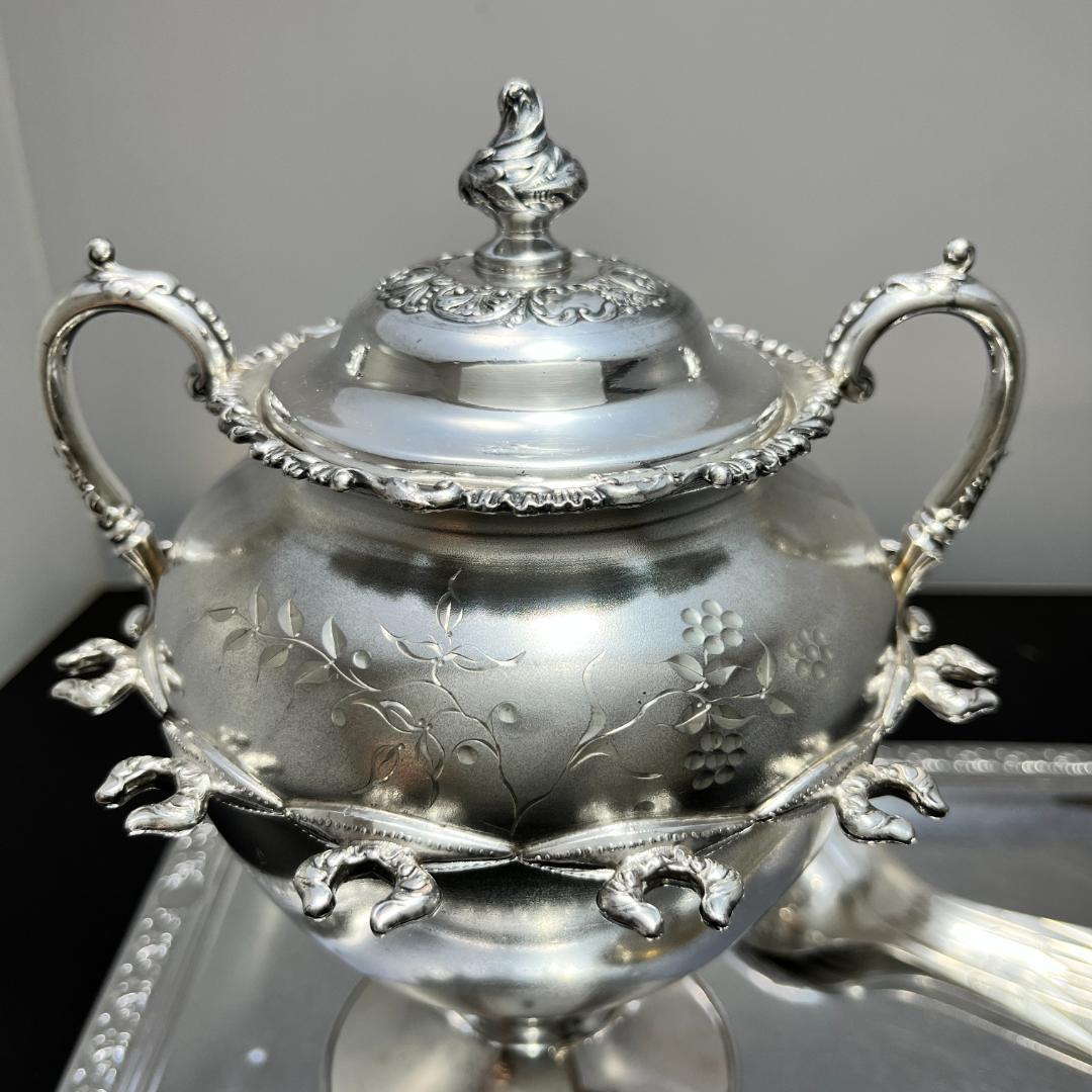 【Pairpoint】 スプーンホルダー【シルバープレート】薔薇のスプーン