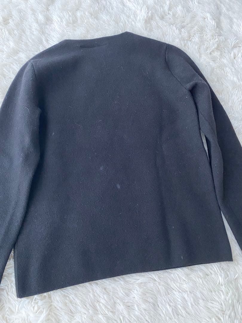 デサントゴルフ　Mサイズ　ニット　黒色　ゴルフウェア　長袖ニット　デサント