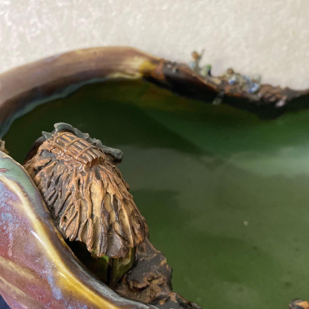 隅田焼　大鉢　石黒香ニ　井上良斎