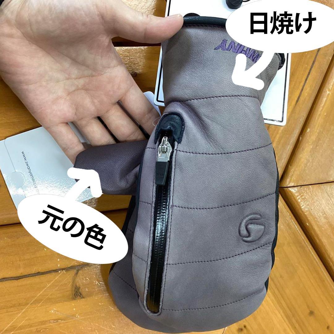 【日焼けあり】　グローブ　レザー　SWANY　レディース　スノーボード　S