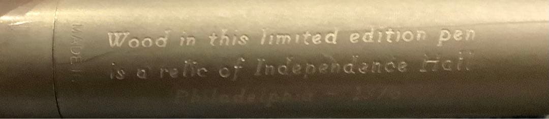 【パーカー】万年筆　アメリカ独立宣言200周年記念限定品「ピューター・ペン」
