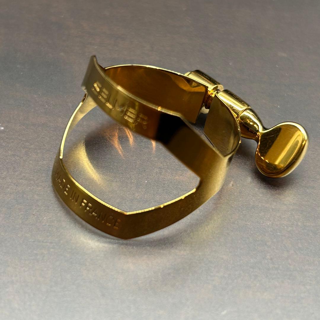 SELMER アルトサックスリガチャー 金メッキ 中古美品
