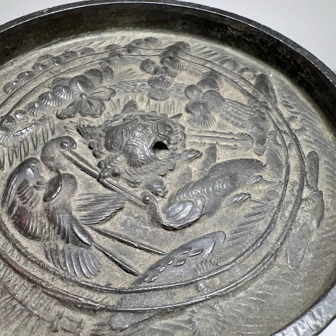 江戸時代　初期〜中期　古銅　古鏡　413g 東さ7-0617①