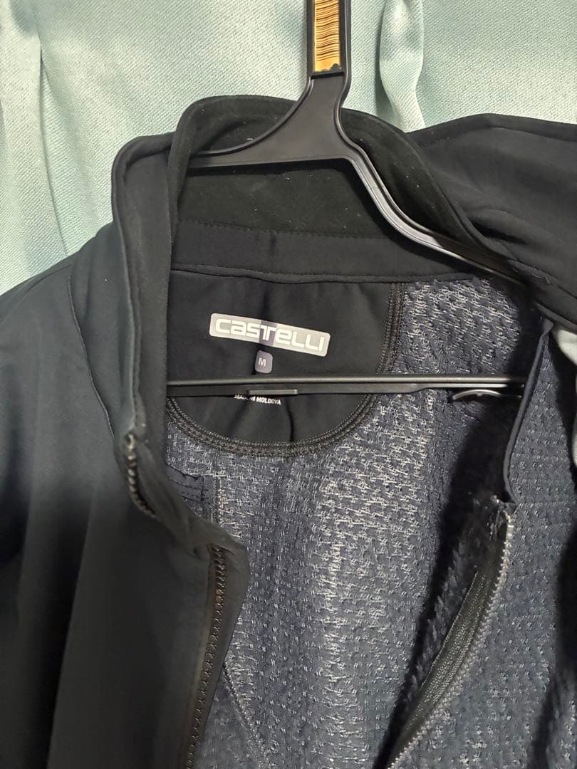 CASTELLI サイクルジャケット 上下+フード付きM ブラック