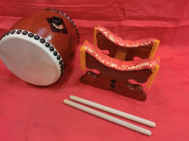 飾り太鼓5寸バチ付&締め太鼓セット　新品未使用