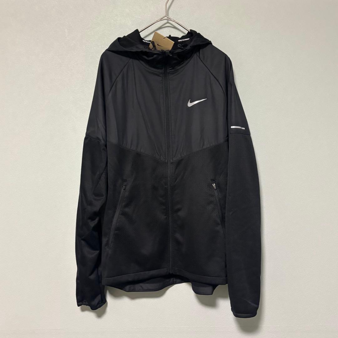 2XL 新品 ナイキ ランニングジャケット 防寒 サーマ ウィンドブレーカ
