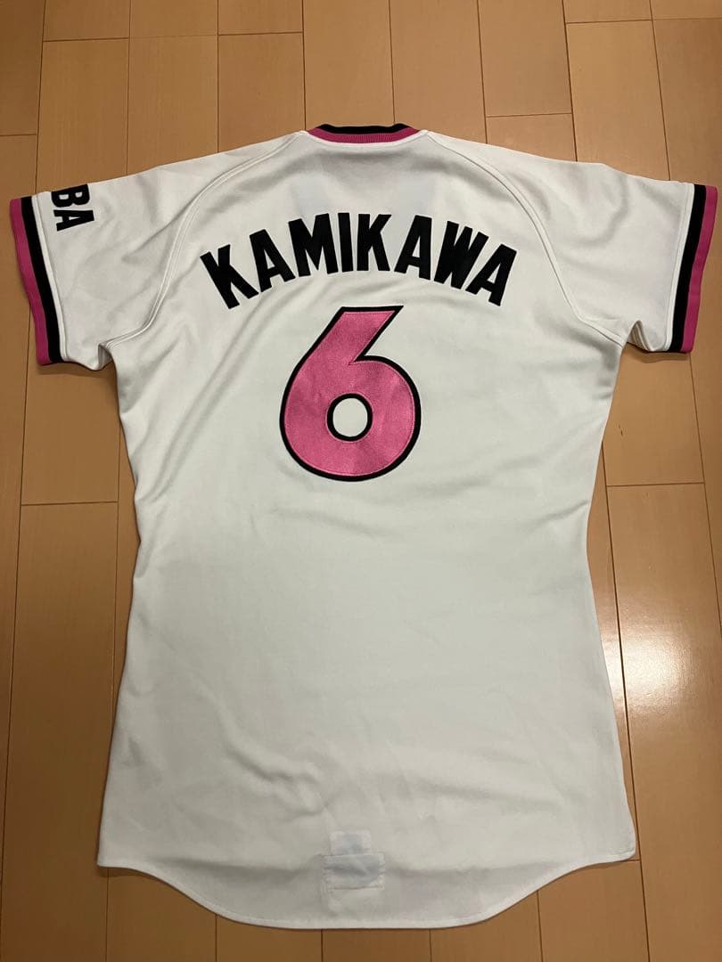 上川誠二　実使用　支給　ユニフォーム　千葉ロッテマリーンズ　初代　ピンク