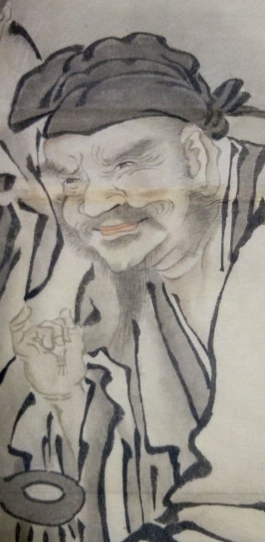 模写狩野松榮画、聖吸酸圖下絵、紙本三枚繋ぎ、