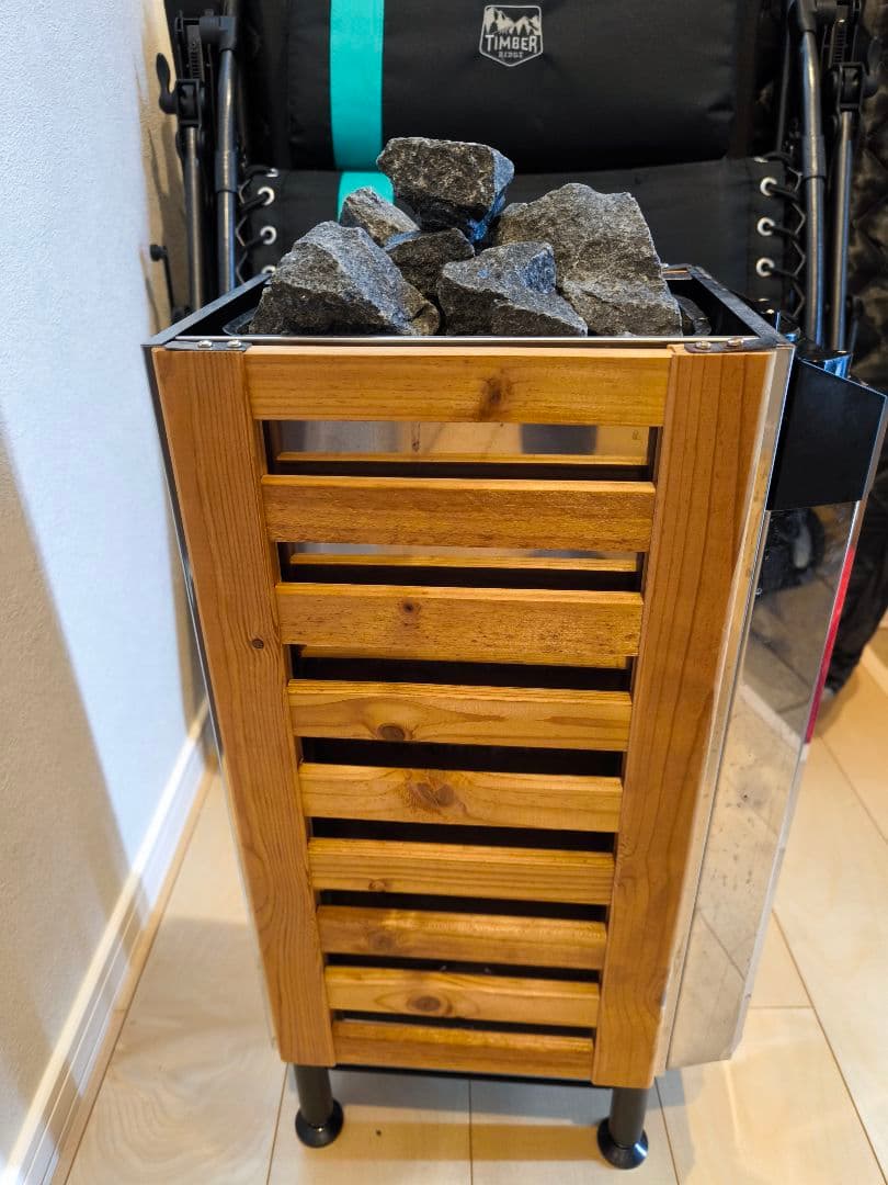 中古 おうち de サウナ【フィンランド産 香花石付】テント ストーブ 家庭用