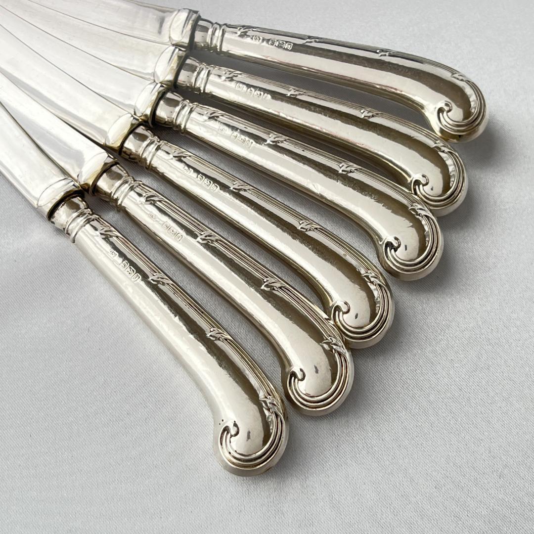 【Yates Brothers】 【純銀ハンドル】 ロココのティーナイフ