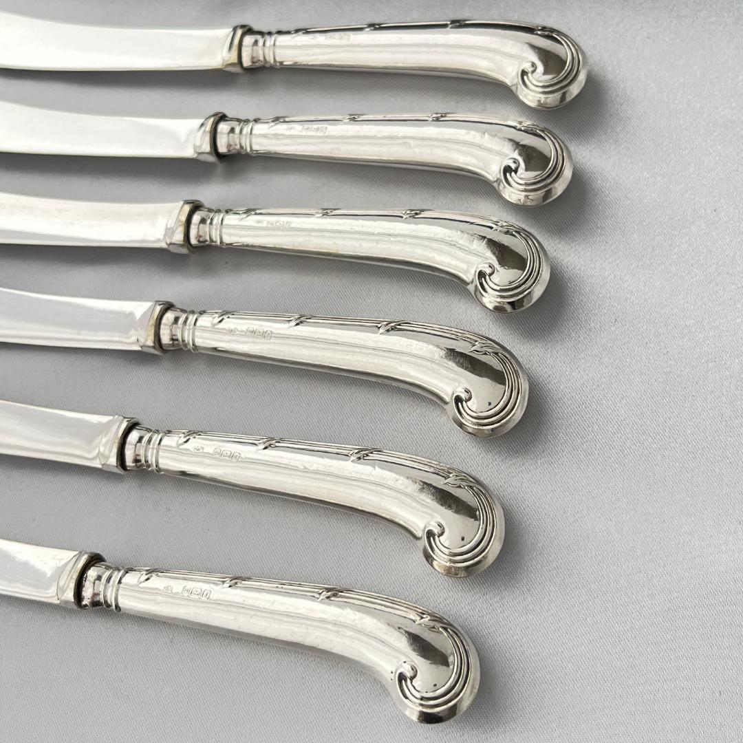 【Yates Brothers】 【純銀ハンドル】 ロココのティーナイフ