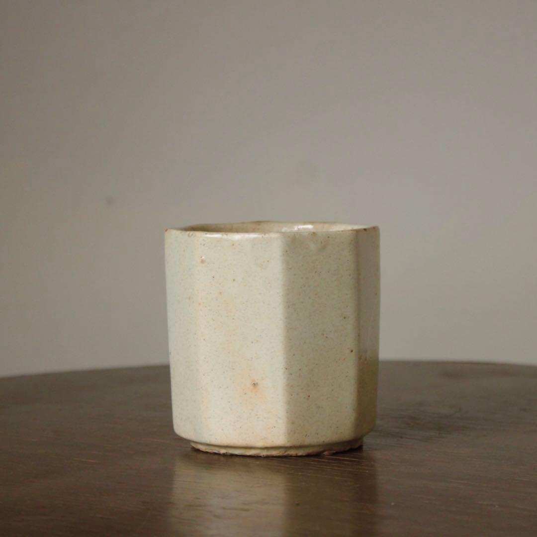 李朝 面取 八角 筆筒 筒茶碗 古美術 朝鮮美術 古道具 アンティーク