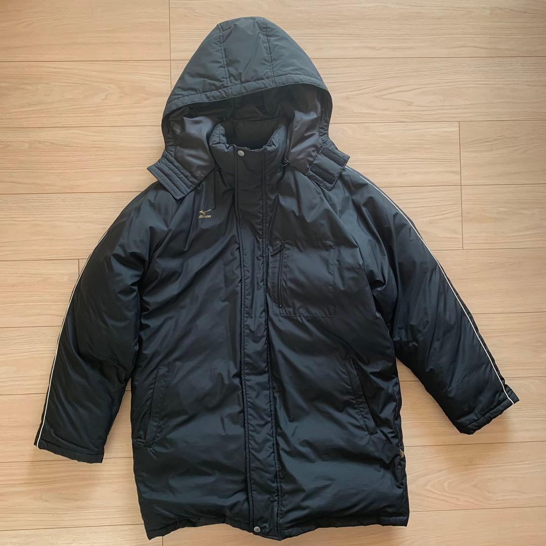 【XL】Mizuno ダウンベンチコート ブラック サイズ表記O
