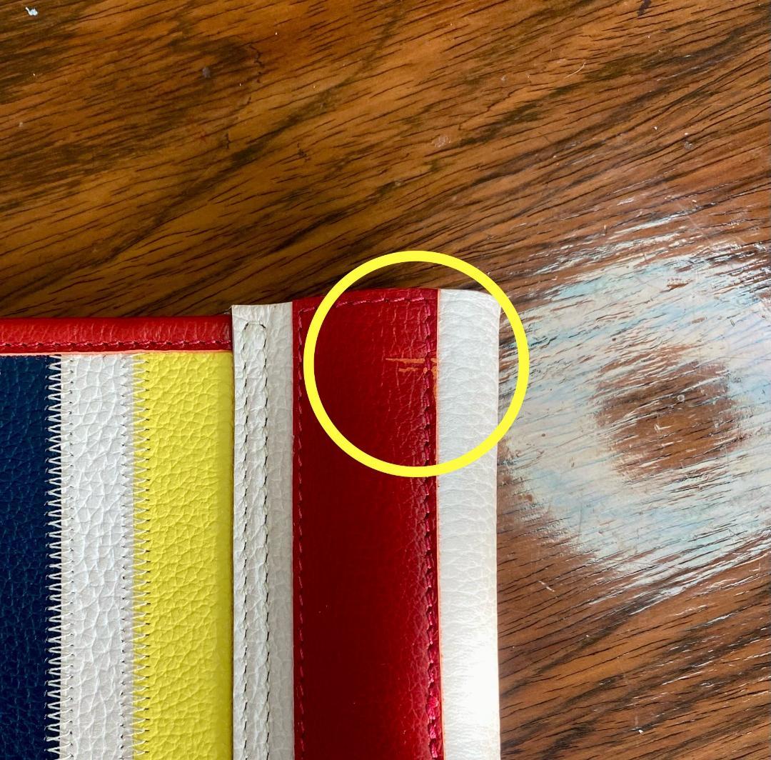 カーミットチェア　張り替えレザーシート【マルチカラーストライプ】