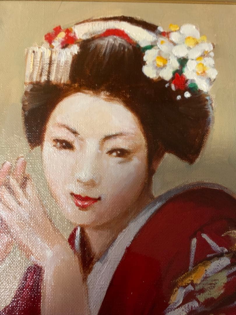 【一枚の繪】荒木義太郎『憩う舞妓』Ｆ４号　油彩