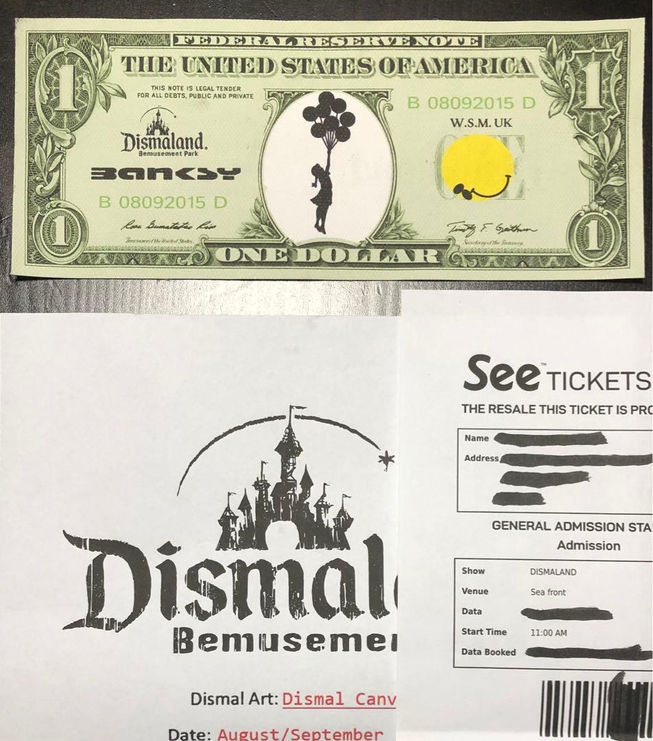 Banksy バンクシー 「Balloon Debate」1ドル 書類フルセット