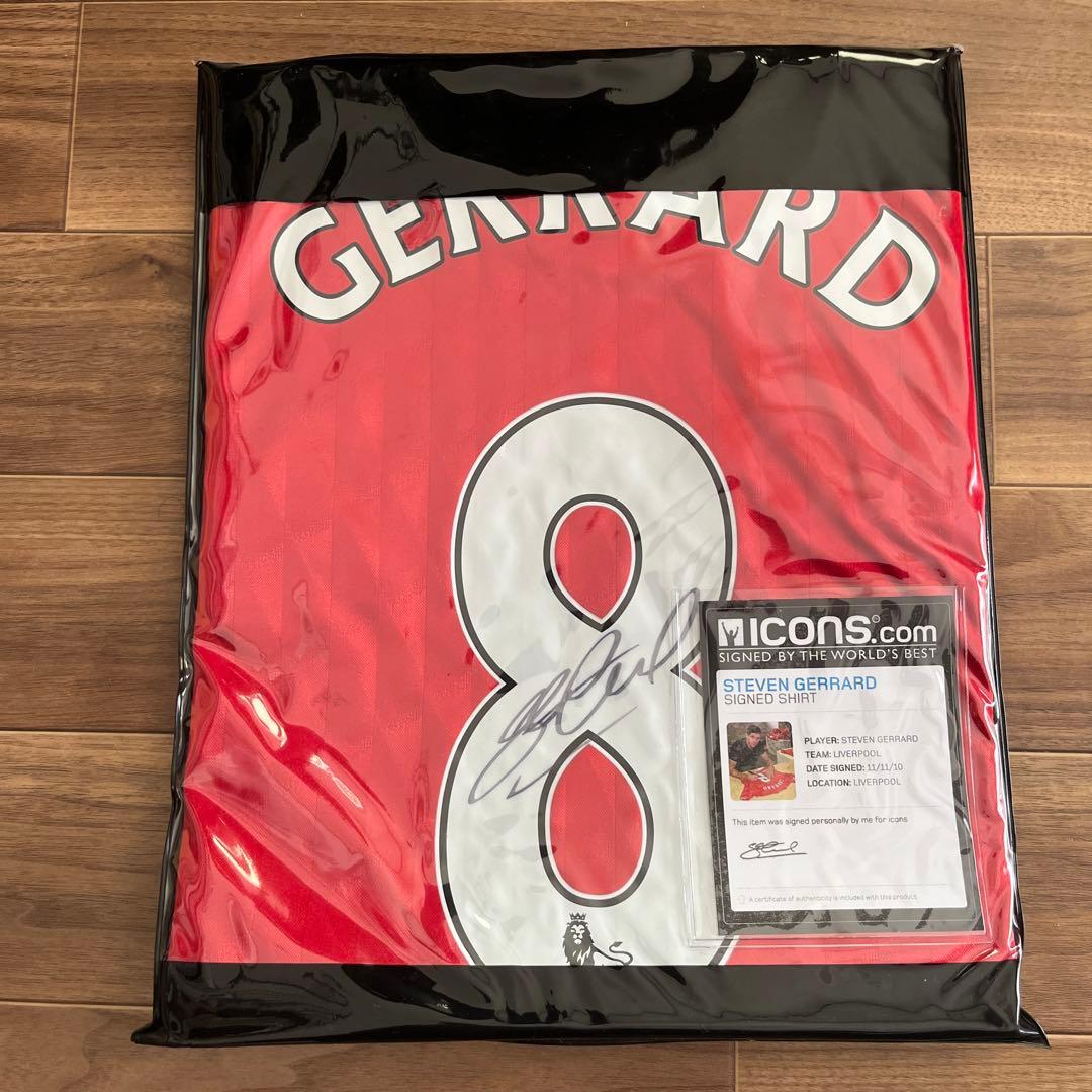 【未開封】ジェラード 直筆サイン入りユニフォーム ICONS