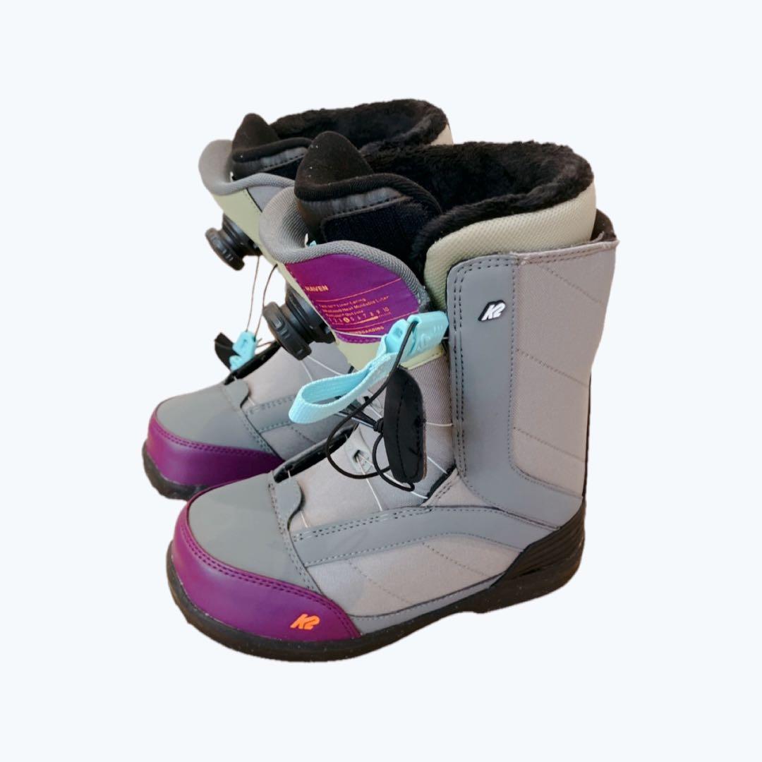 極美品　K2 HAVEN スノーボードブーツ 女性用 グレー/パープル　25cm