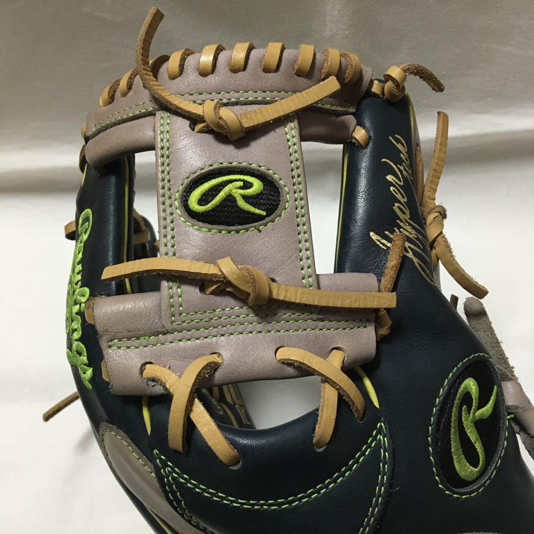 ローリングス 軟式内野手用グローブ　ネイビー　グレー　ハイパーテック　大人　限定