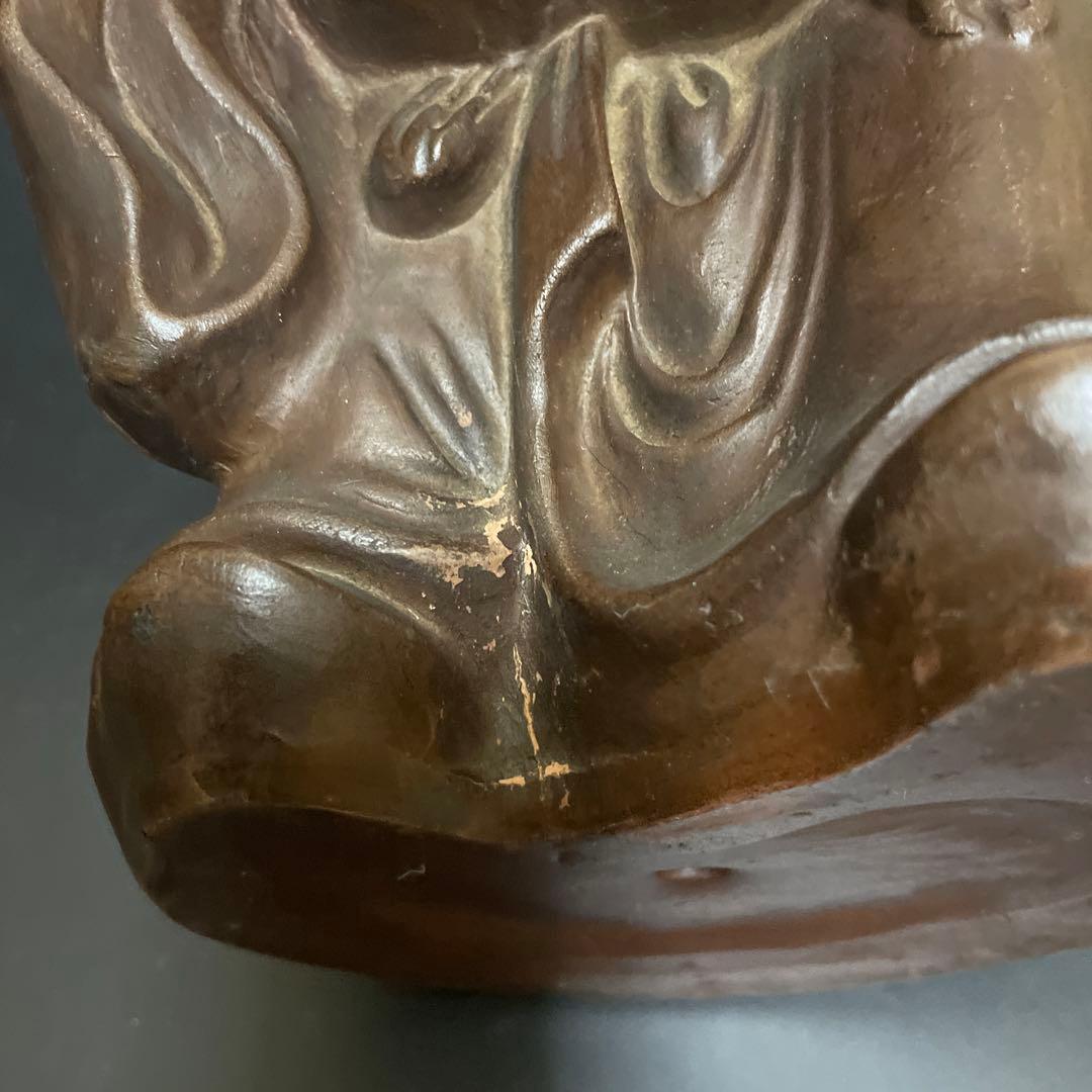 時代物　備前焼　特大　布袋様　友敬作　七福神