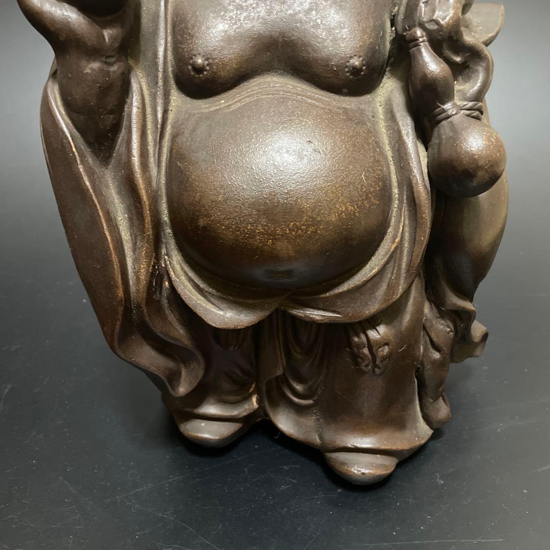 時代物　備前焼　特大　布袋様　友敬作　七福神