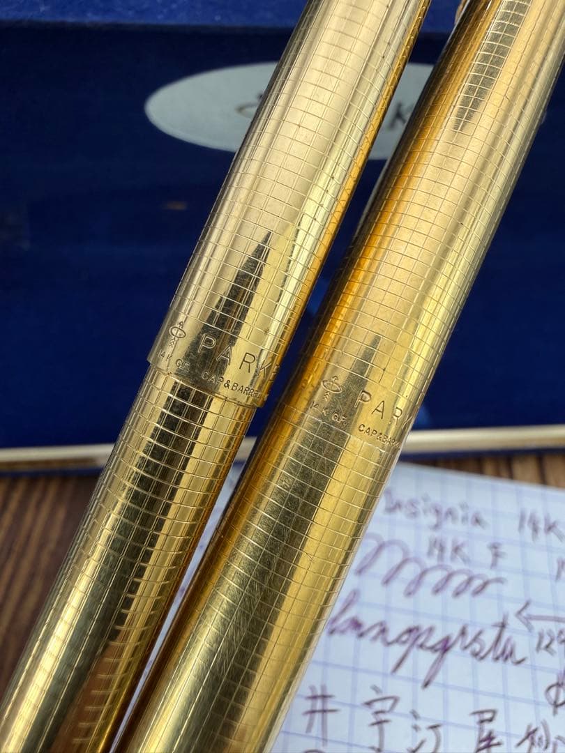 PARKER 万年筆 75 insignia ボールペンセット 14K G.P