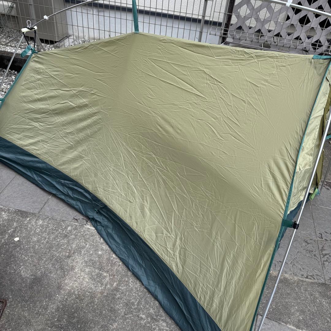 美品モンベル　ムーンライトテント2型アイボリー　純正グランドシート付ゆるキャン