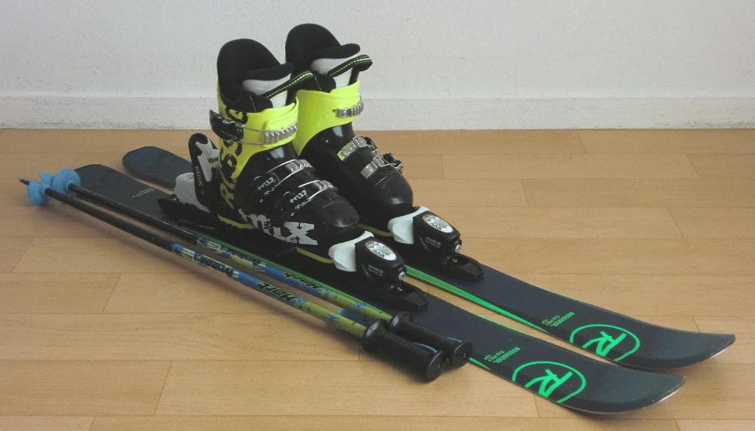 ■■送料無料■ロシニョール■子供用スキーセット■板104靴20.5■WAX済■■