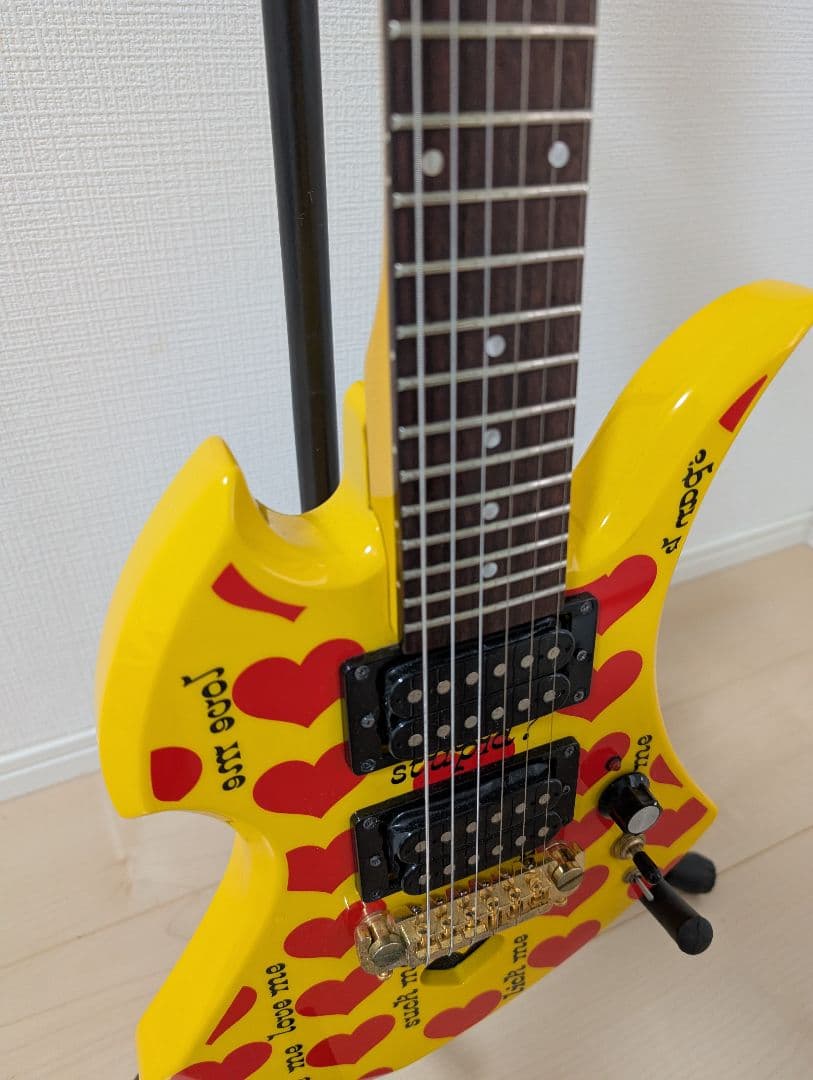 希少 BURNY YH-JR hideモデル アンプ内蔵 モッキンバード ギター