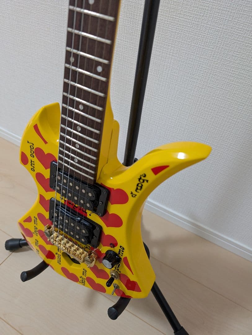 希少 BURNY YH-JR hideモデル アンプ内蔵 モッキンバード ギター