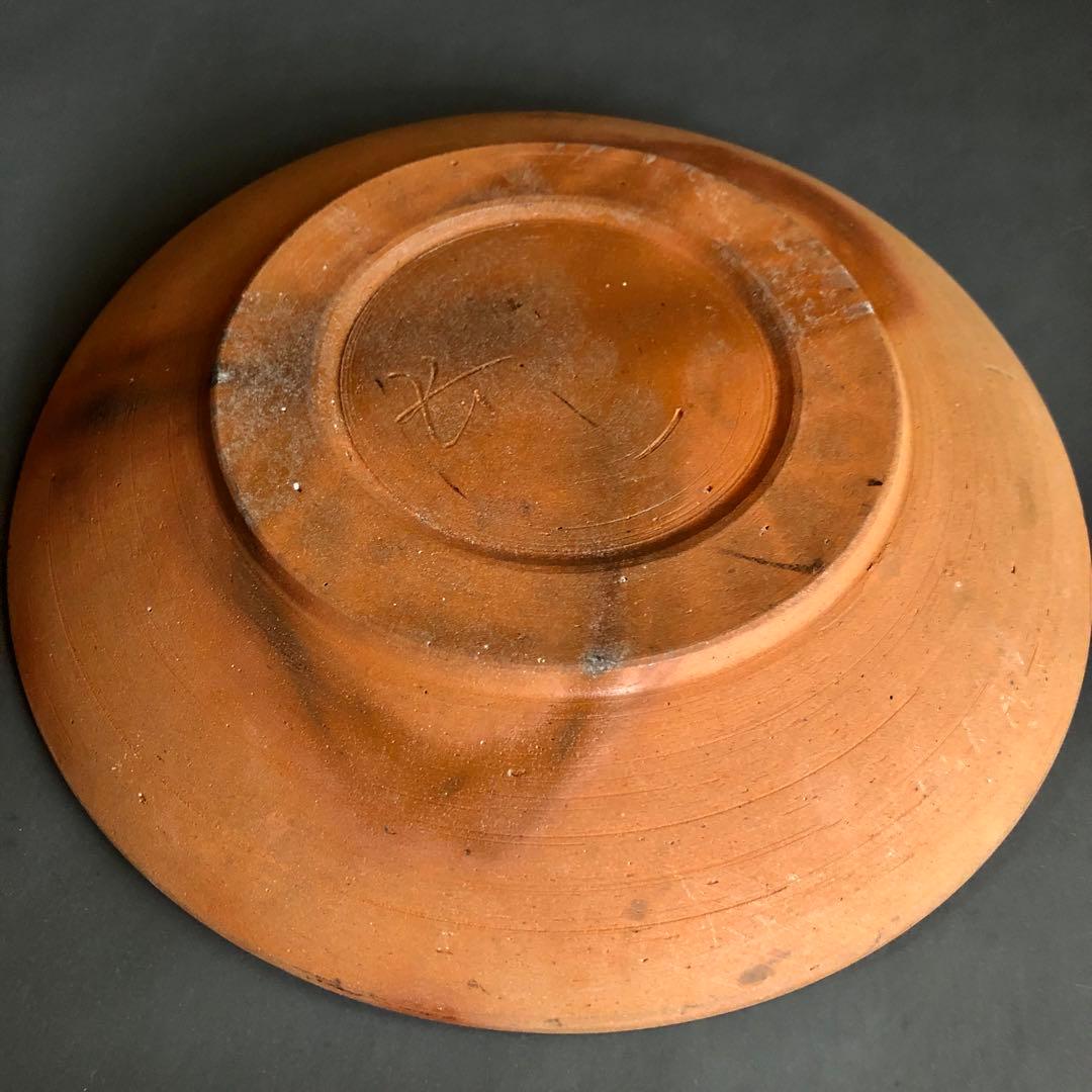 備前焼　火襷八寸皿