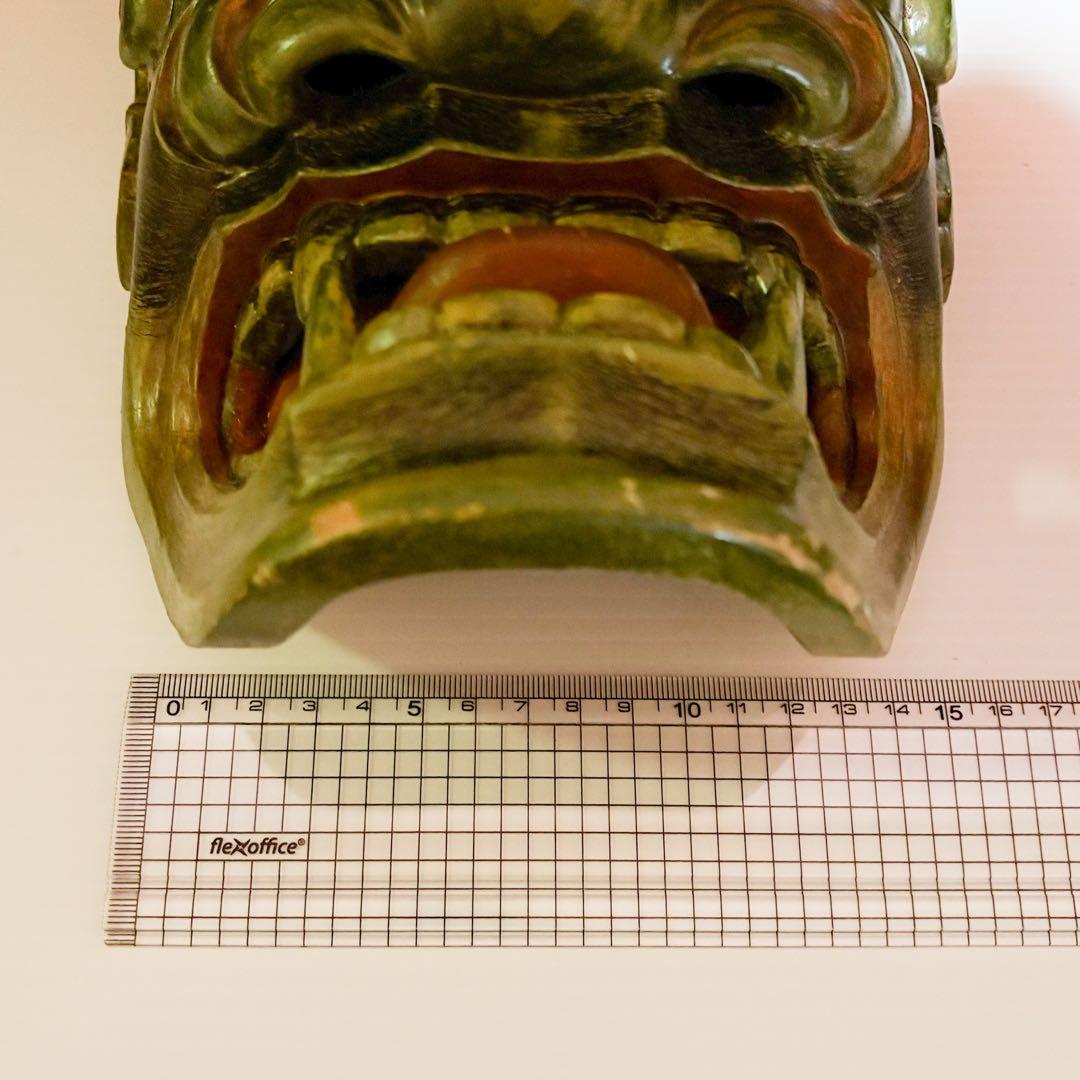 お面　能面　鬼　骨董　ビンテージ　魔除け　Japan