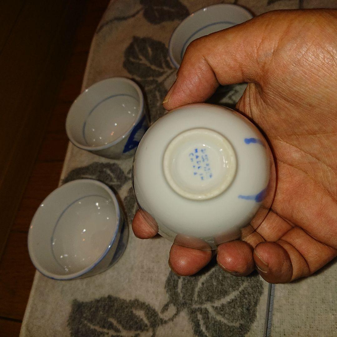 中国景徳鎮、鯉絵柄、染付