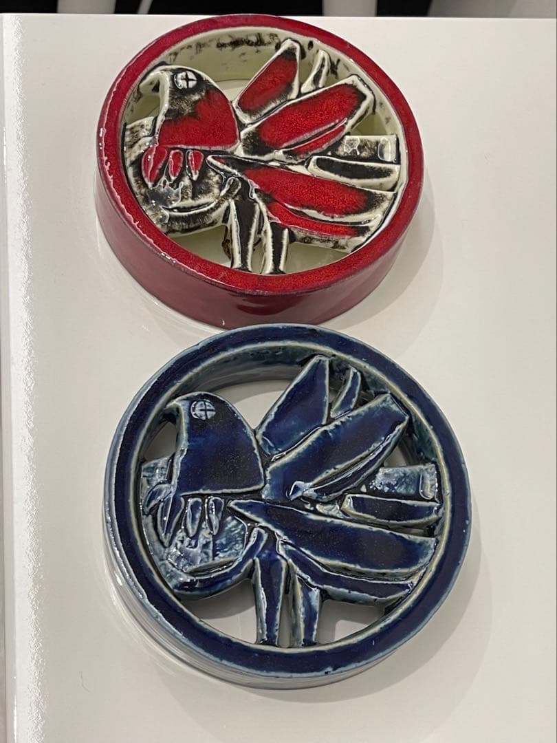 ヴィンテージ　リサラーソン　鳥　陶板　セット