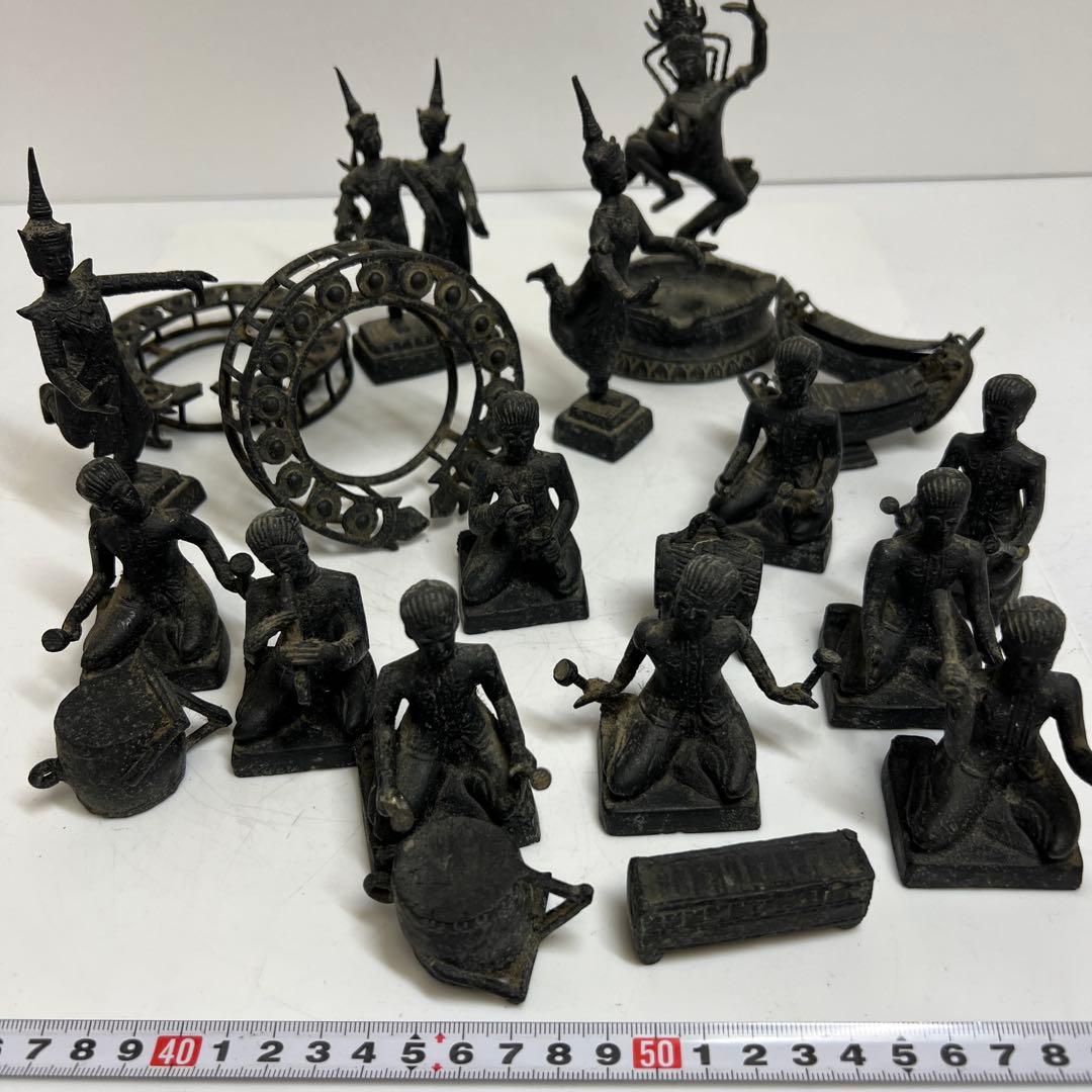 銅器　祭り人物いろいろ　3029g タカチ　東さ7-1223④