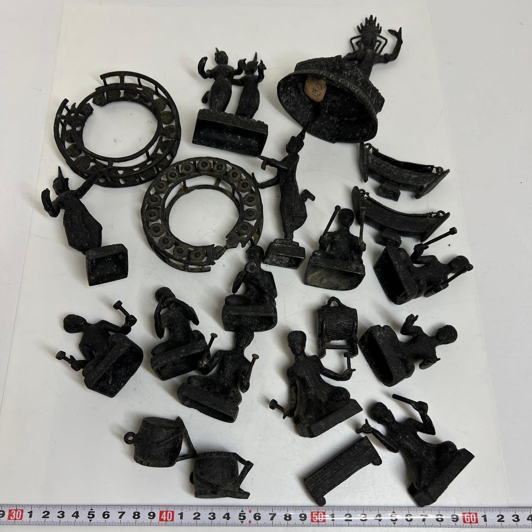 銅器　祭り人物いろいろ　3029g タカチ　東さ7-1223④