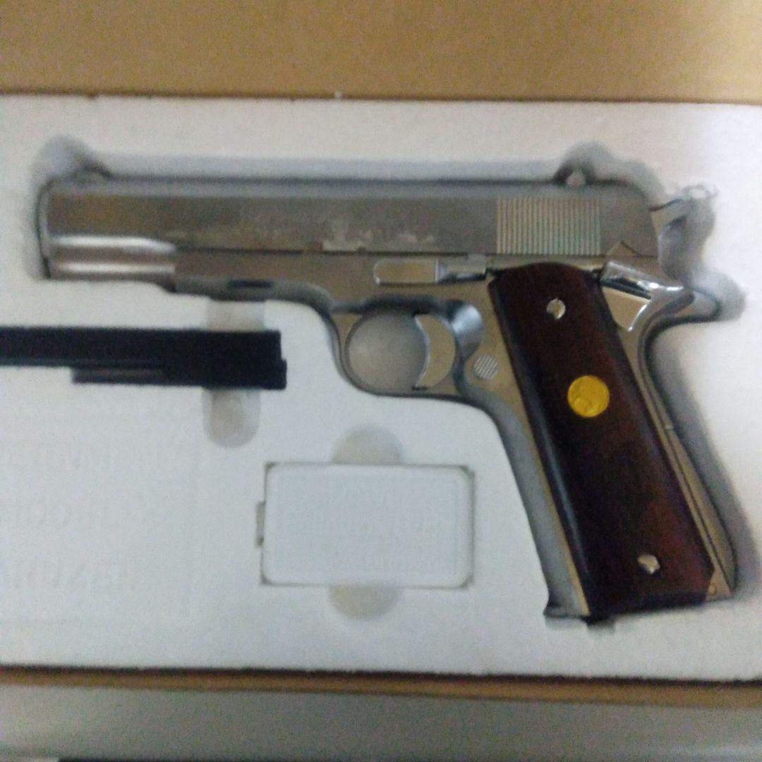 マルゼンコルトガバメント(ステンレス・ローズウッドグリップ樹脂製）ガスガン18才